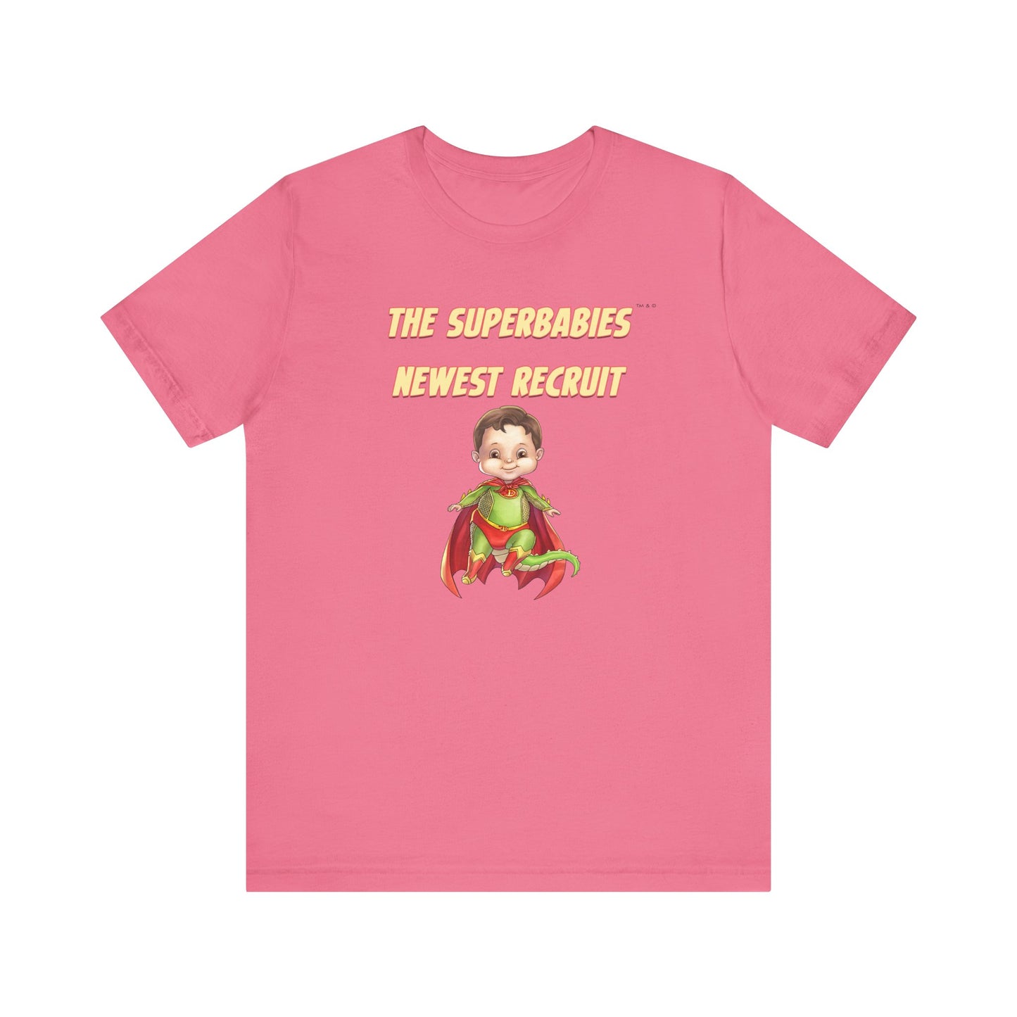 SUPERBABIES NEWEST RECRUIT (Dragon)- ICONIC EARTH STUDIOS Adult Unisex Jersey . Short Sleeve Tee (USA)
