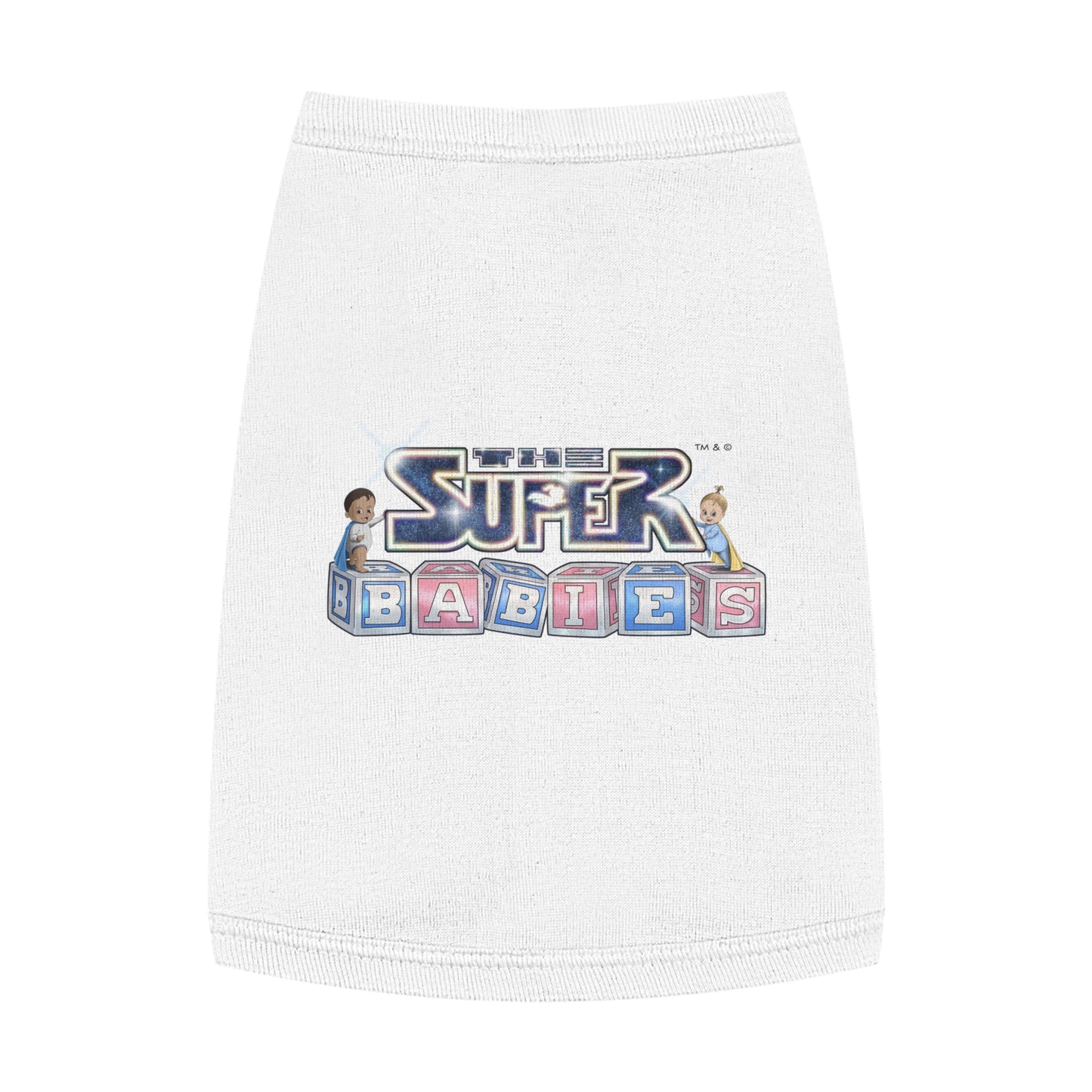 Cute Pet Tank Top with 'Super Babies' Design, Funny Dog Shirt, Pet Apparel, Summer Wear, Pawtastic Gift for Pet Lovers