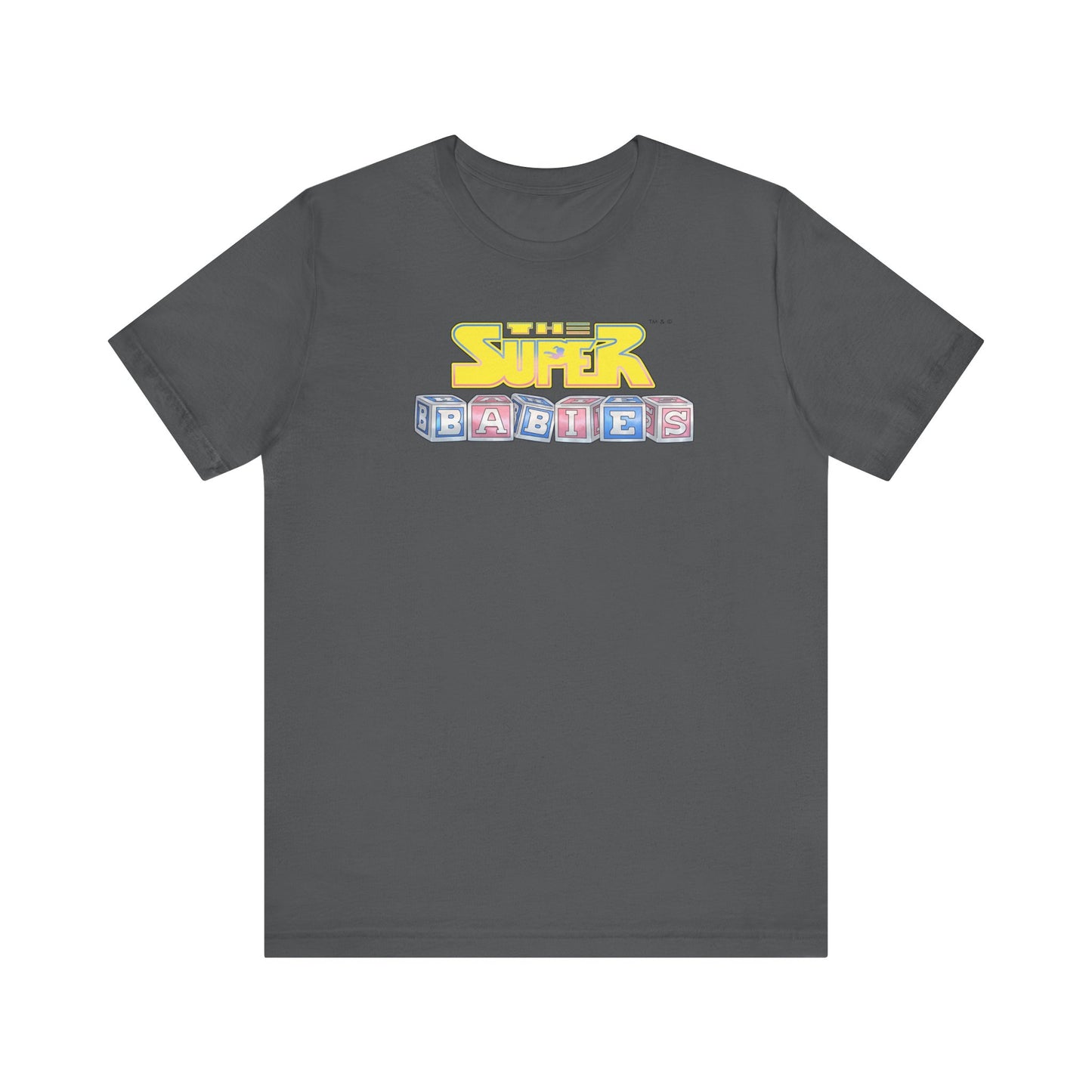 THE SUPERBABIES (YELLOW/PINK/BLUE) - ICONIC EARTH STUDIOS Adult Unisex Jersey Short Sleeve Tee (USA)