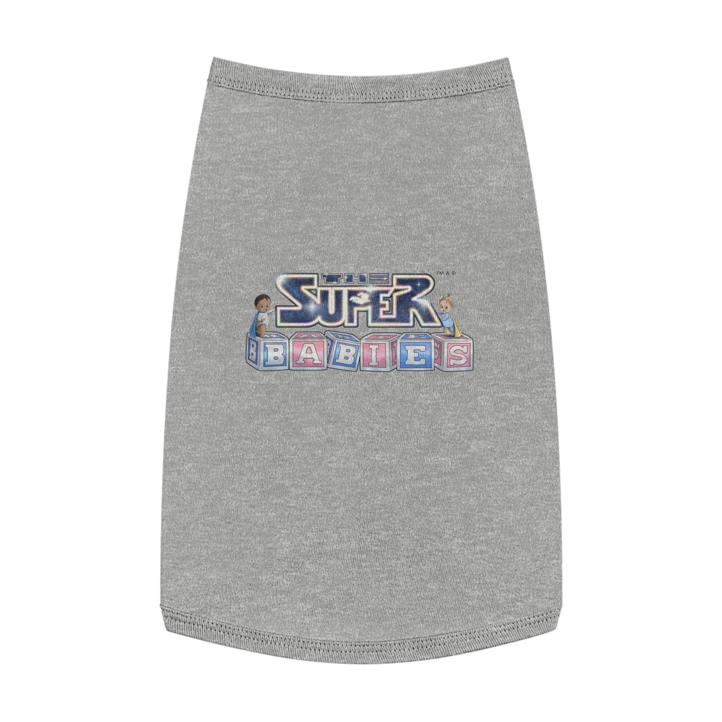 Cute Pet Tank Top with 'Super Babies' Design, Funny Dog Shirt, Pet Apparel, Summer Wear, Pawtastic Gift for Pet Lovers