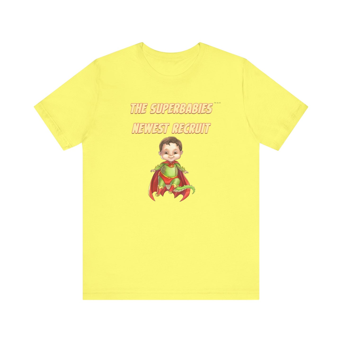 SUPERBABIES NEWEST RECRUIT (Dragon)- ICONIC EARTH STUDIOS Adult Unisex Jersey . Short Sleeve Tee (USA)