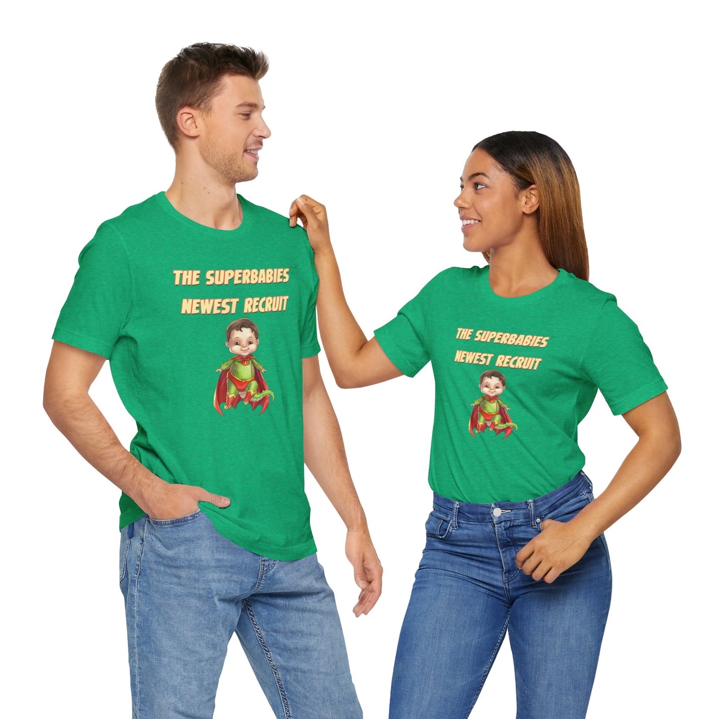 SUPERBABIES NEWEST RECRUIT (Dragon)- ICONIC EARTH STUDIOS Adult Unisex Jersey . Short Sleeve Tee (USA)