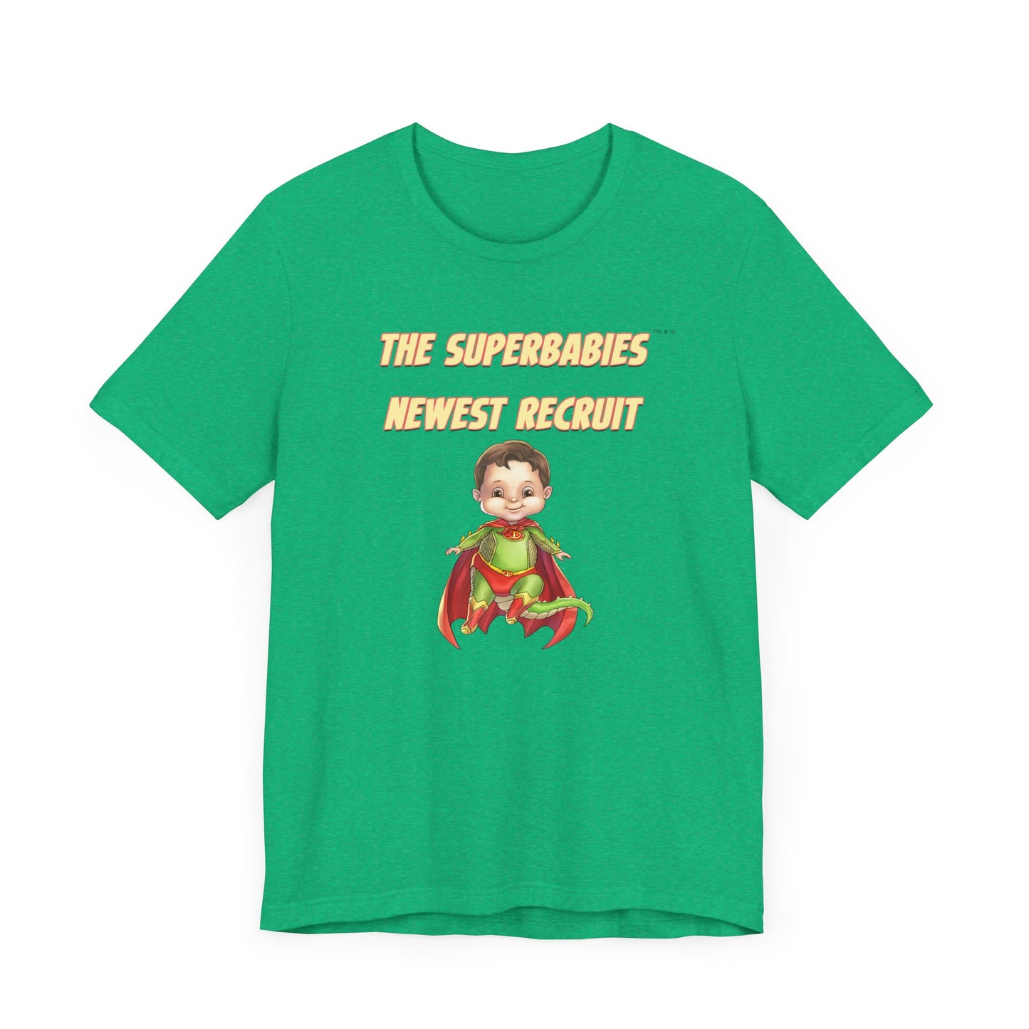 SUPERBABIES NEWEST RECRUIT (Dragon)- ICONIC EARTH STUDIOS Adult Unisex Jersey . Short Sleeve Tee (USA)