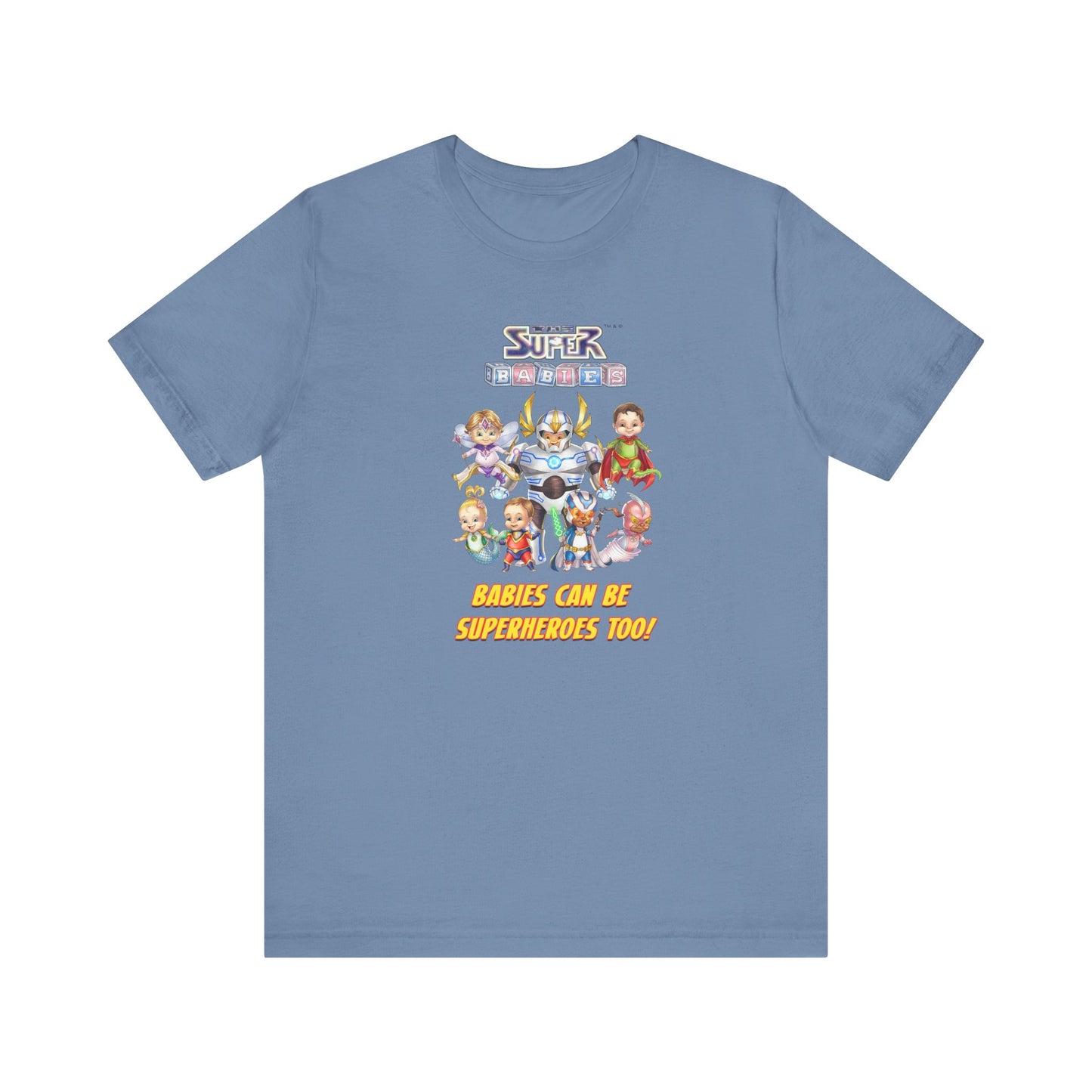BABIES can be SUPER HEROES TOO! - The Superbabies by ICONIC EARTH STUDIOS - Adult Unisex Jersey Short Sleeve Tee (USA)