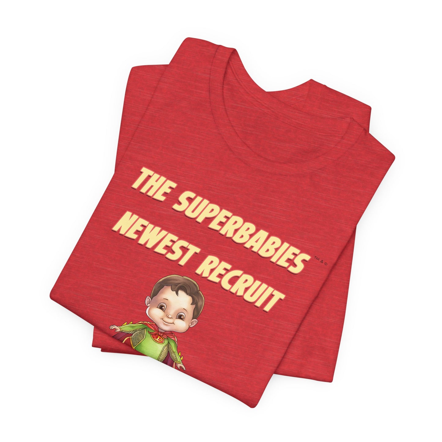 SUPERBABIES NEWEST RECRUIT (Dragon)- ICONIC EARTH STUDIOS Adult Unisex Jersey . Short Sleeve Tee (USA)