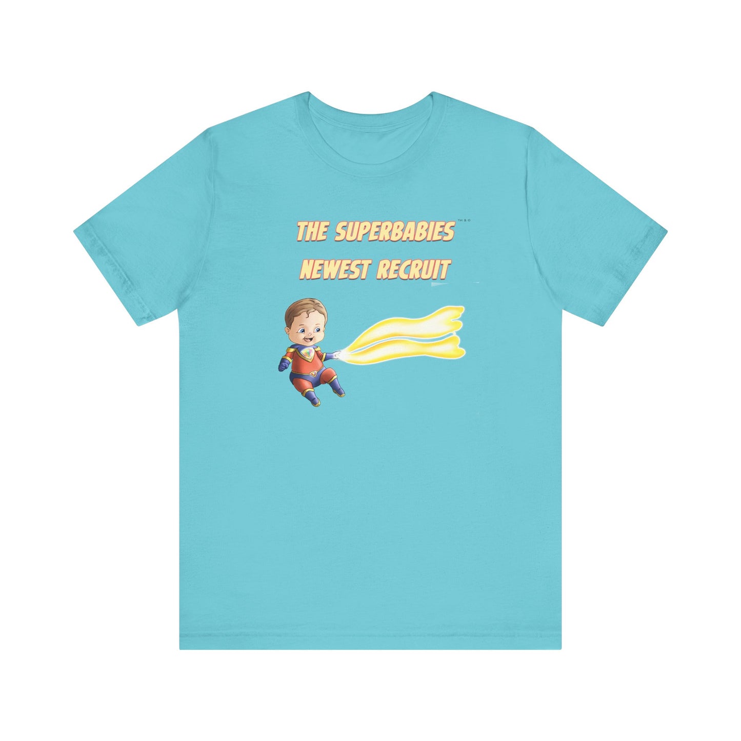 SUPERBABIES NEWEST RECRUIT (Sketchy)- ICONIC EARTH STUDIOS Adult Unisex Jersey . Short Sleeve Tee (USA)