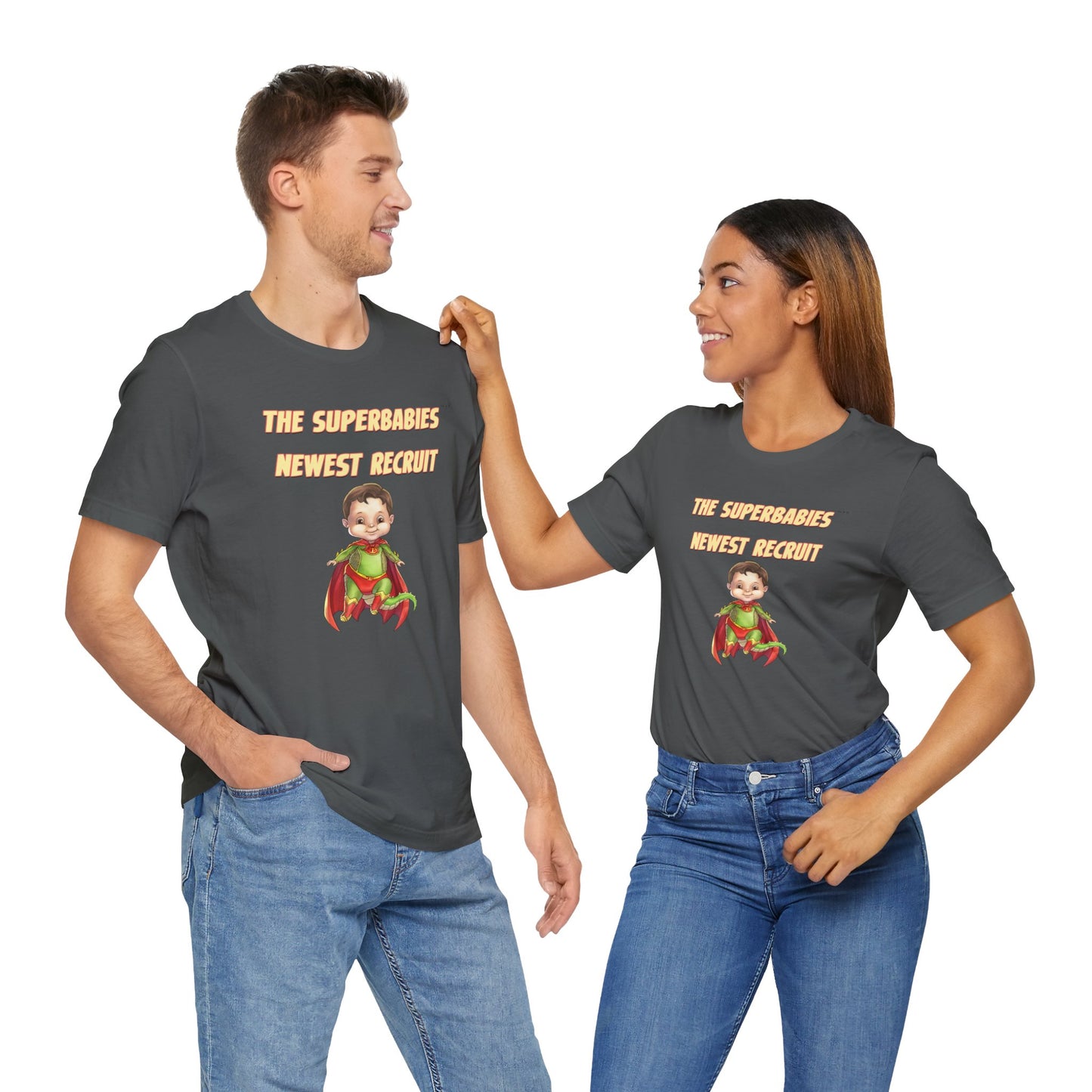 SUPERBABIES NEWEST RECRUIT (Dragon)- ICONIC EARTH STUDIOS Adult Unisex Jersey . Short Sleeve Tee (USA)