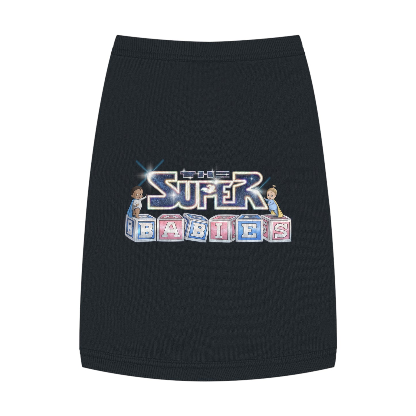Cute Pet Tank Top with 'Super Babies' Design, Funny Dog Shirt, Pet Apparel, Summer Wear, Pawtastic Gift for Pet Lovers
