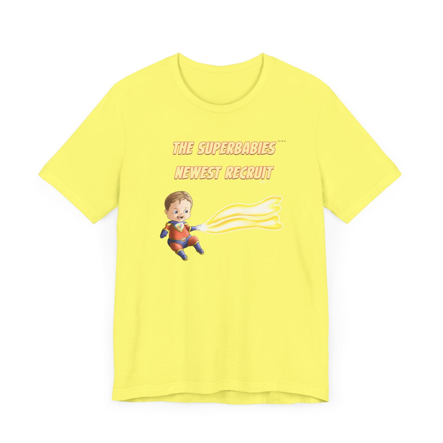 SUPERBABIES NEWEST RECRUIT (Sketchy)- ICONIC EARTH STUDIOS Adult Unisex Jersey . Short Sleeve Tee (USA)