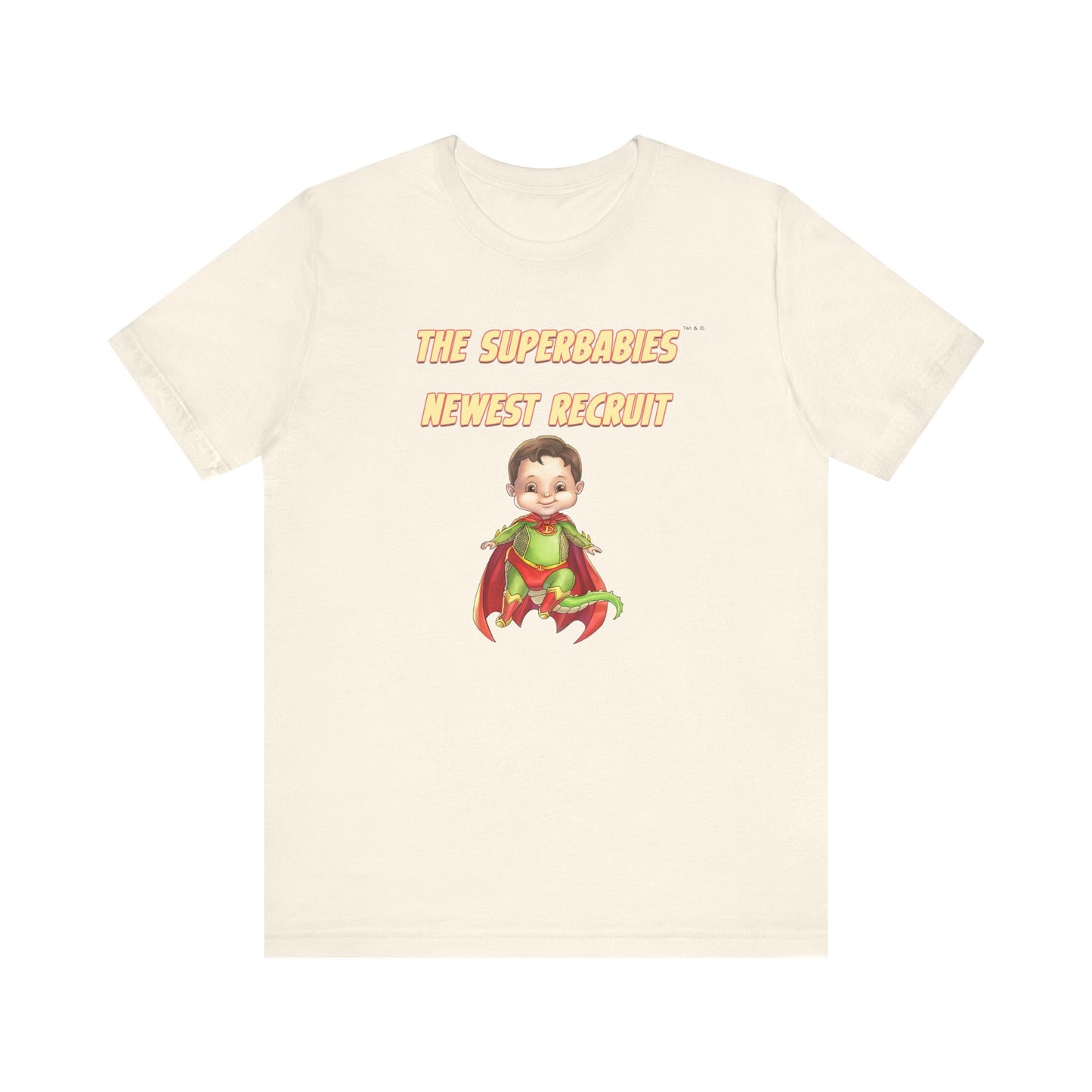 SUPERBABIES NEWEST RECRUIT (Dragon)- ICONIC EARTH STUDIOS Adult Unisex Jersey . Short Sleeve Tee (USA)