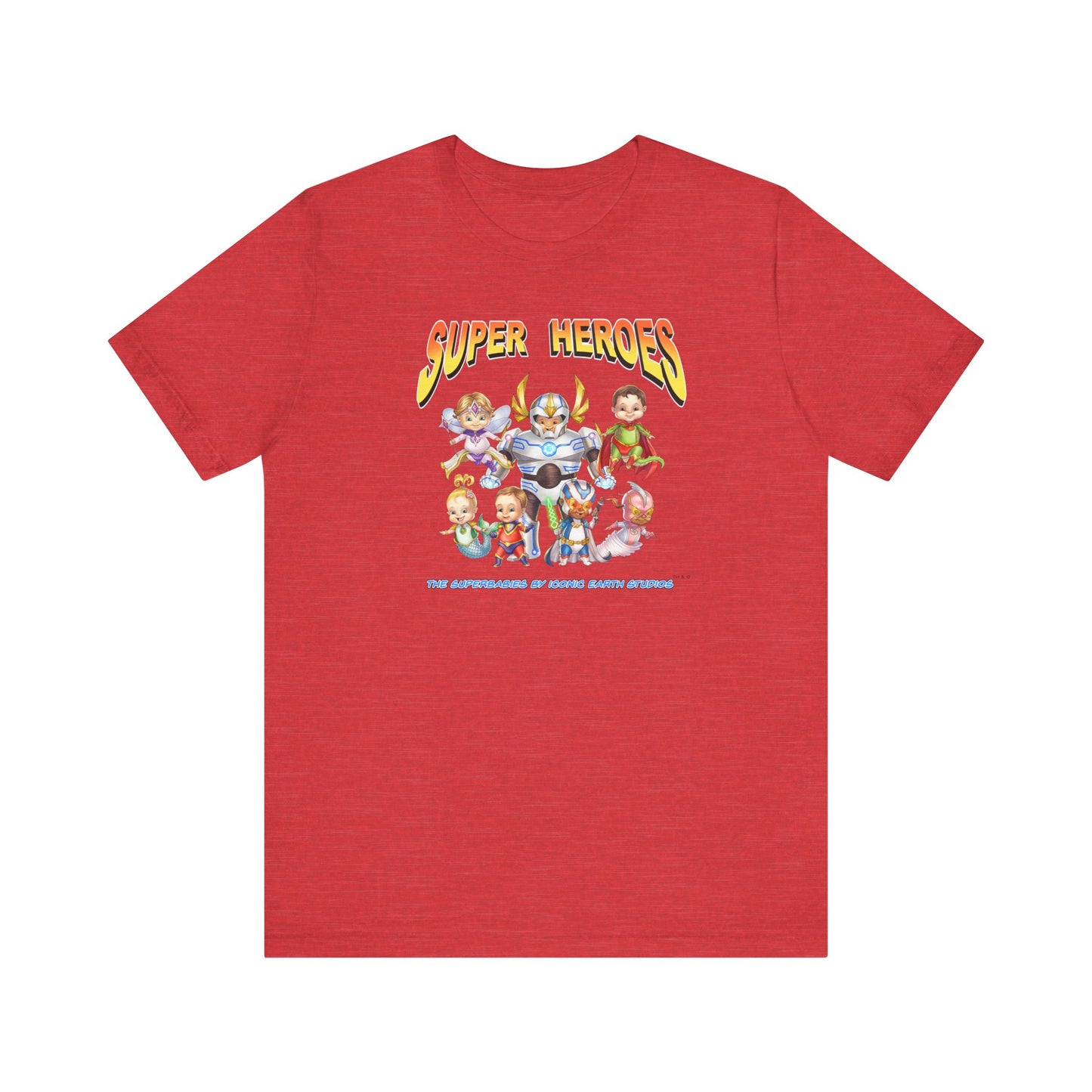 SUPER HEROES  - The Superbabies by ICONIC EARTH STUDIOS - Adult Unisex Jersey Short Sleeve Tee (USA)