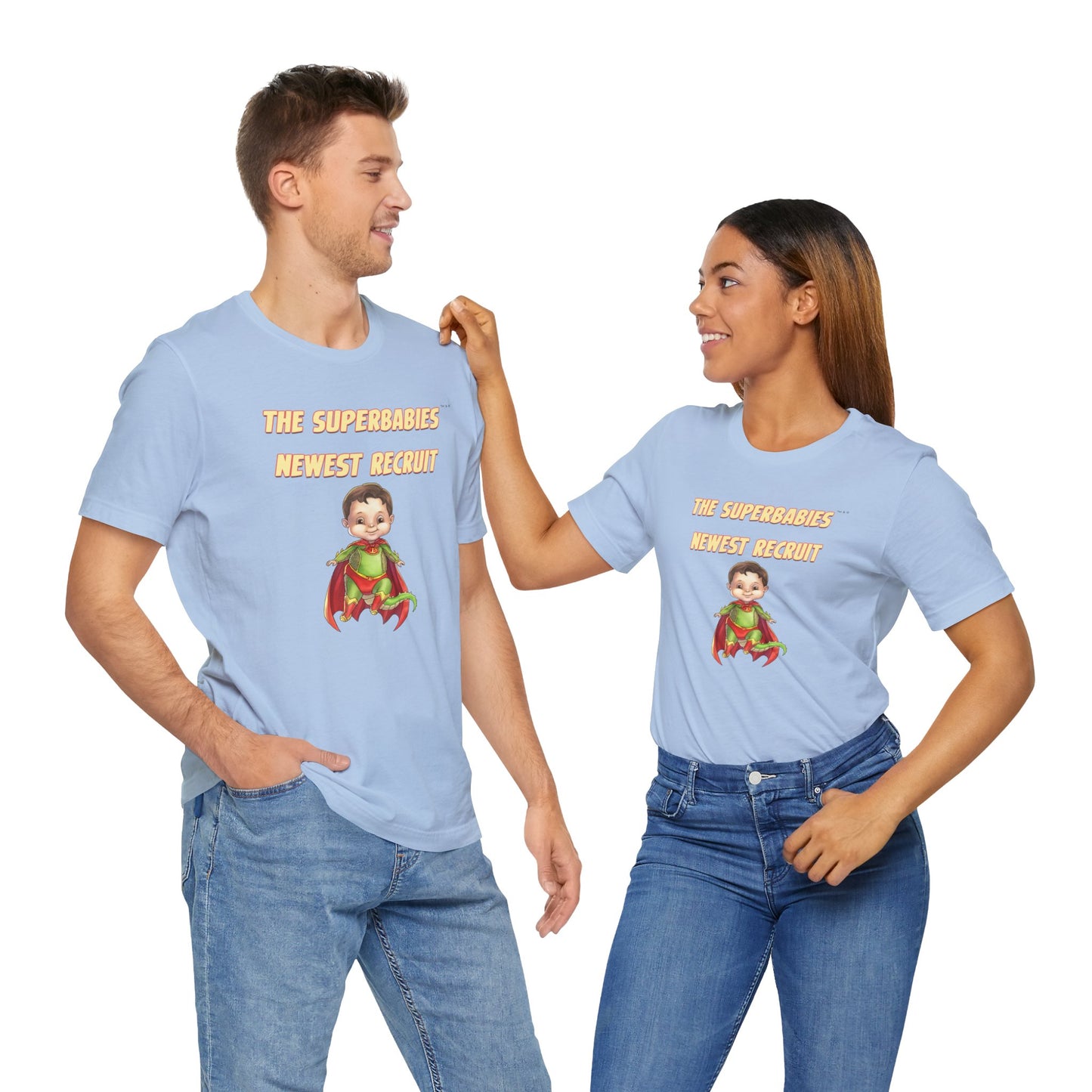 SUPERBABIES NEWEST RECRUIT (Dragon)- ICONIC EARTH STUDIOS Adult Unisex Jersey . Short Sleeve Tee (USA)