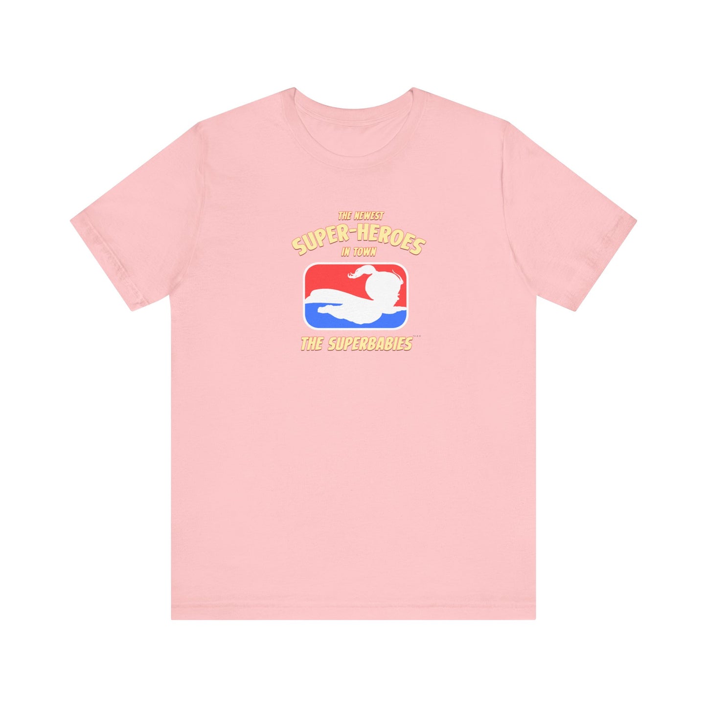 RED/WHITE/BLUE - The Superbabies by ICONIC EARTH STUDIOS - Adult Unisex Jersey Short Sleeve Tee (USA)