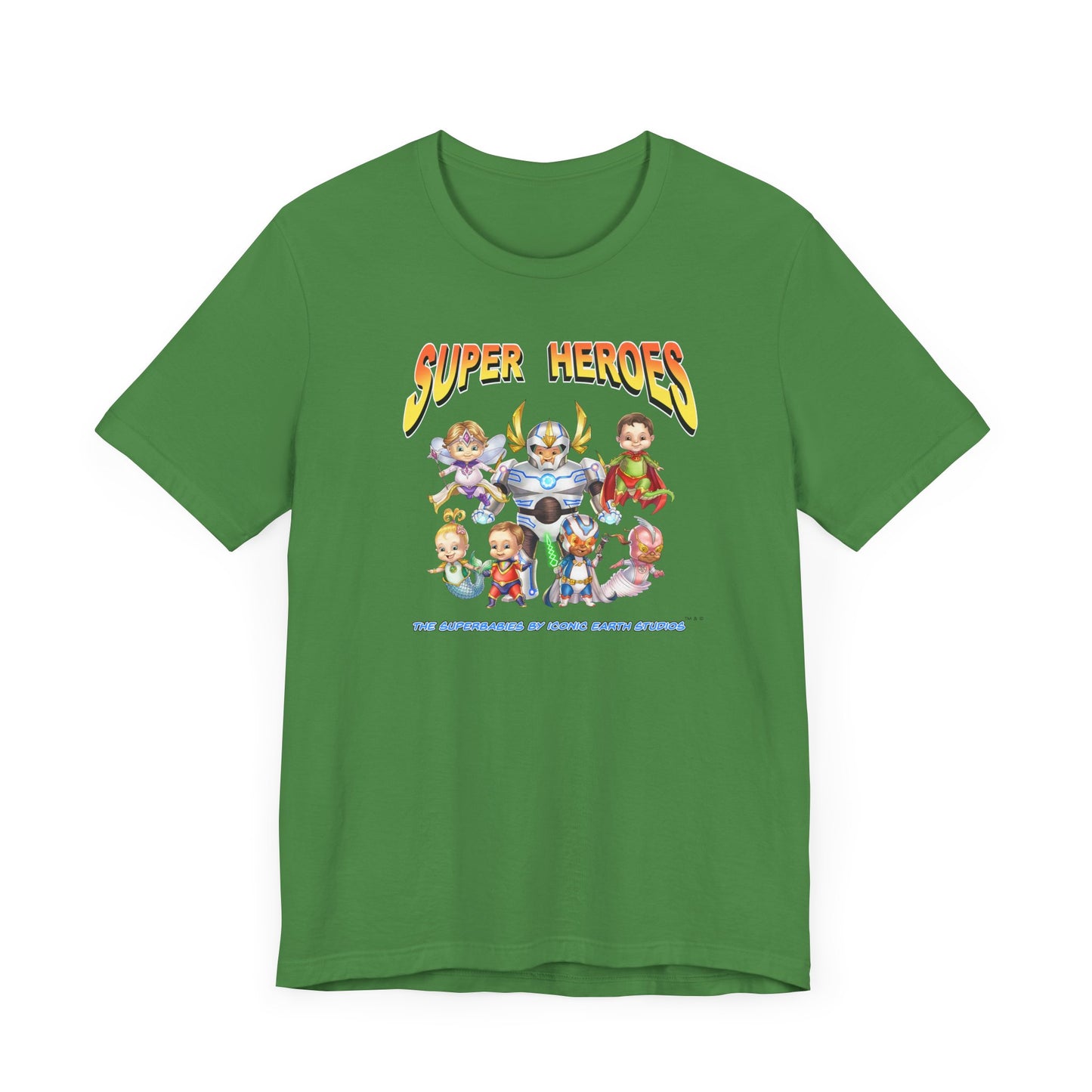 SUPER HEROES  - The Superbabies by ICONIC EARTH STUDIOS - Adult Unisex Jersey Short Sleeve Tee (USA)