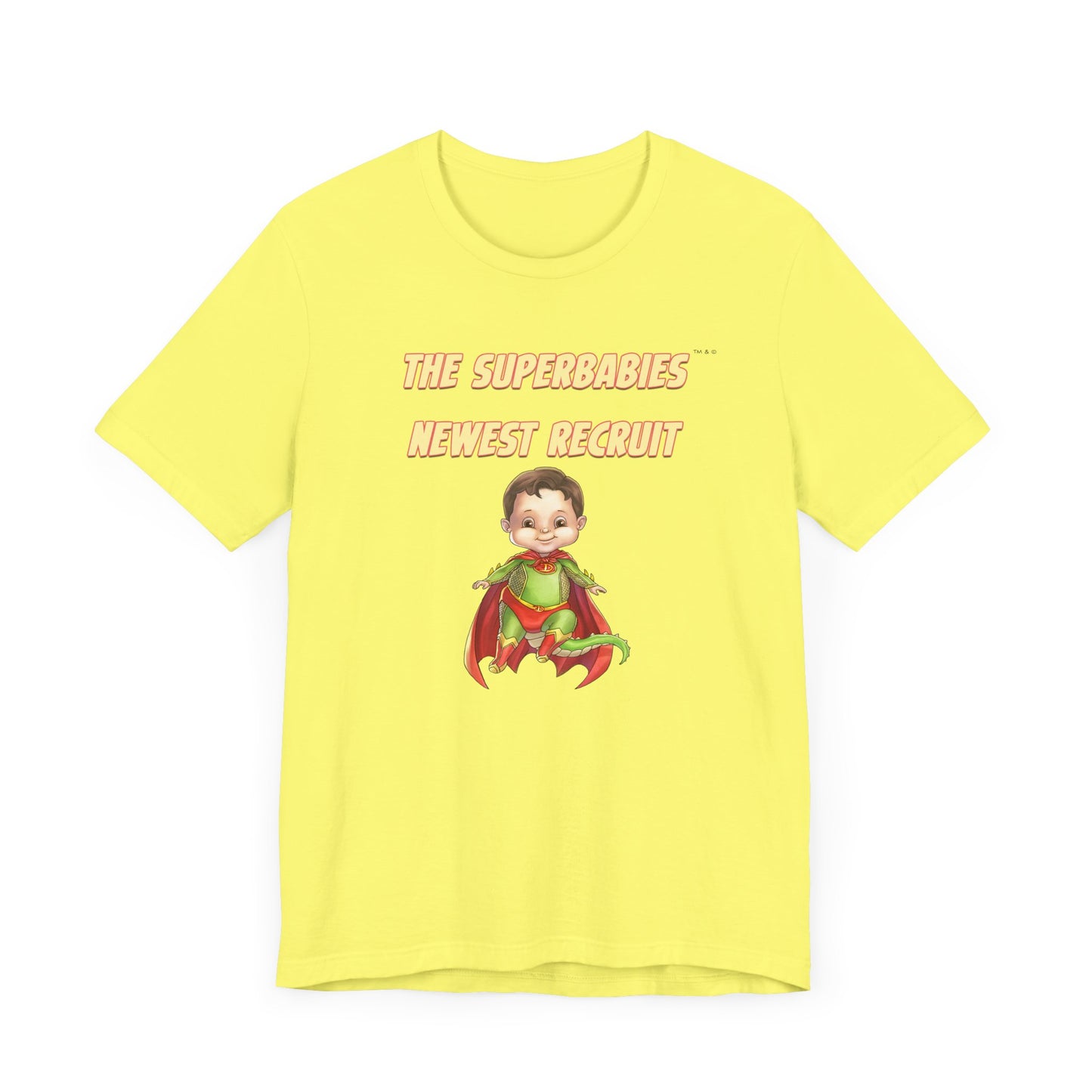 SUPERBABIES NEWEST RECRUIT (Dragon)- ICONIC EARTH STUDIOS Adult Unisex Jersey . Short Sleeve Tee (USA)