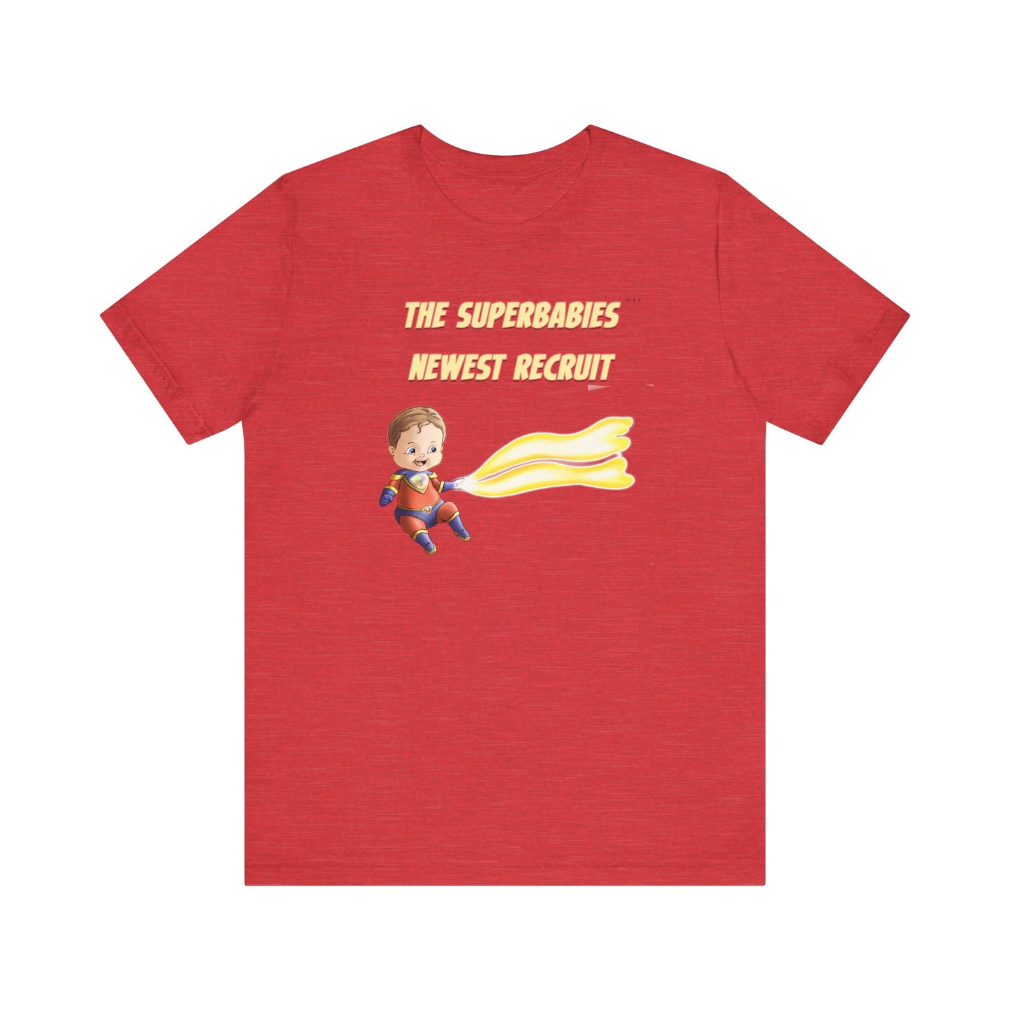 SUPERBABIES NEWEST RECRUIT (Sketchy)- ICONIC EARTH STUDIOS Adult Unisex Jersey . Short Sleeve Tee (USA)