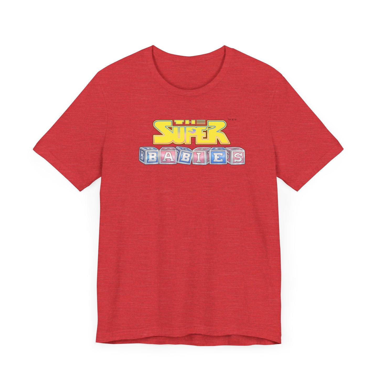 THE SUPERBABIES (YELLOW/PINK/BLUE) - ICONIC EARTH STUDIOS Adult Unisex Jersey Short Sleeve Tee (USA)