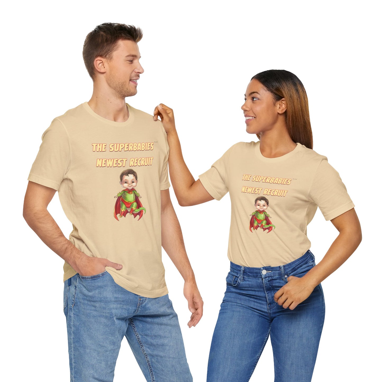 SUPERBABIES NEWEST RECRUIT (Dragon)- ICONIC EARTH STUDIOS Adult Unisex Jersey . Short Sleeve Tee (USA)