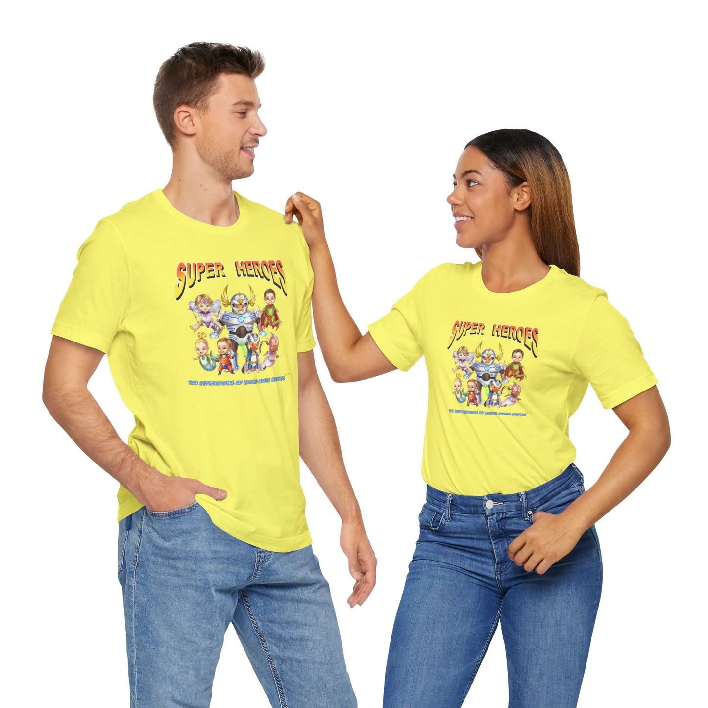 SUPER HEROES  - The Superbabies by ICONIC EARTH STUDIOS - Adult Unisex Jersey Short Sleeve Tee (USA)