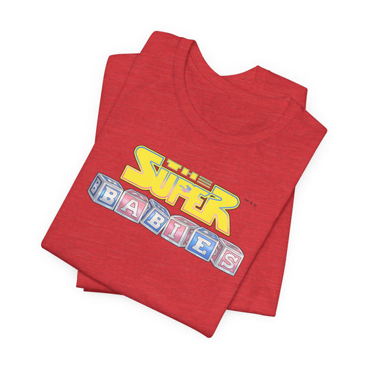 THE SUPERBABIES (YELLOW/PINK/BLUE) - ICONIC EARTH STUDIOS Adult Unisex Jersey Short Sleeve Tee (USA)