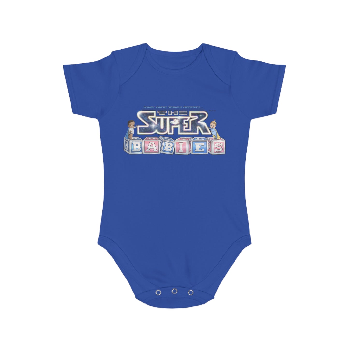 (UK) ICONIC EARTH STUDIOS PRESENTS: The Superbabies - Short Sleeve Baby Bodysuit