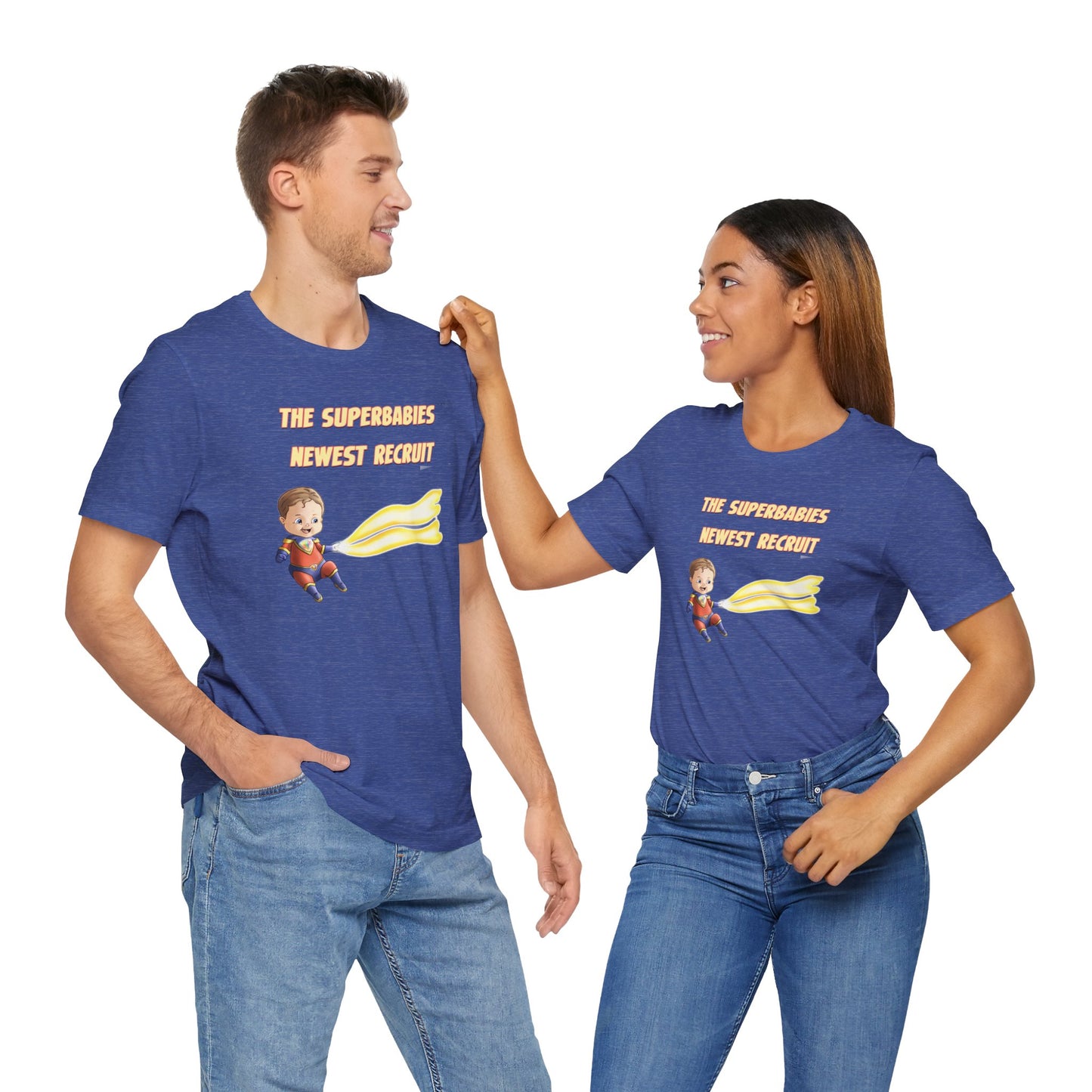 SUPERBABIES NEWEST RECRUIT (Sketchy)- ICONIC EARTH STUDIOS Adult Unisex Jersey . Short Sleeve Tee (USA)
