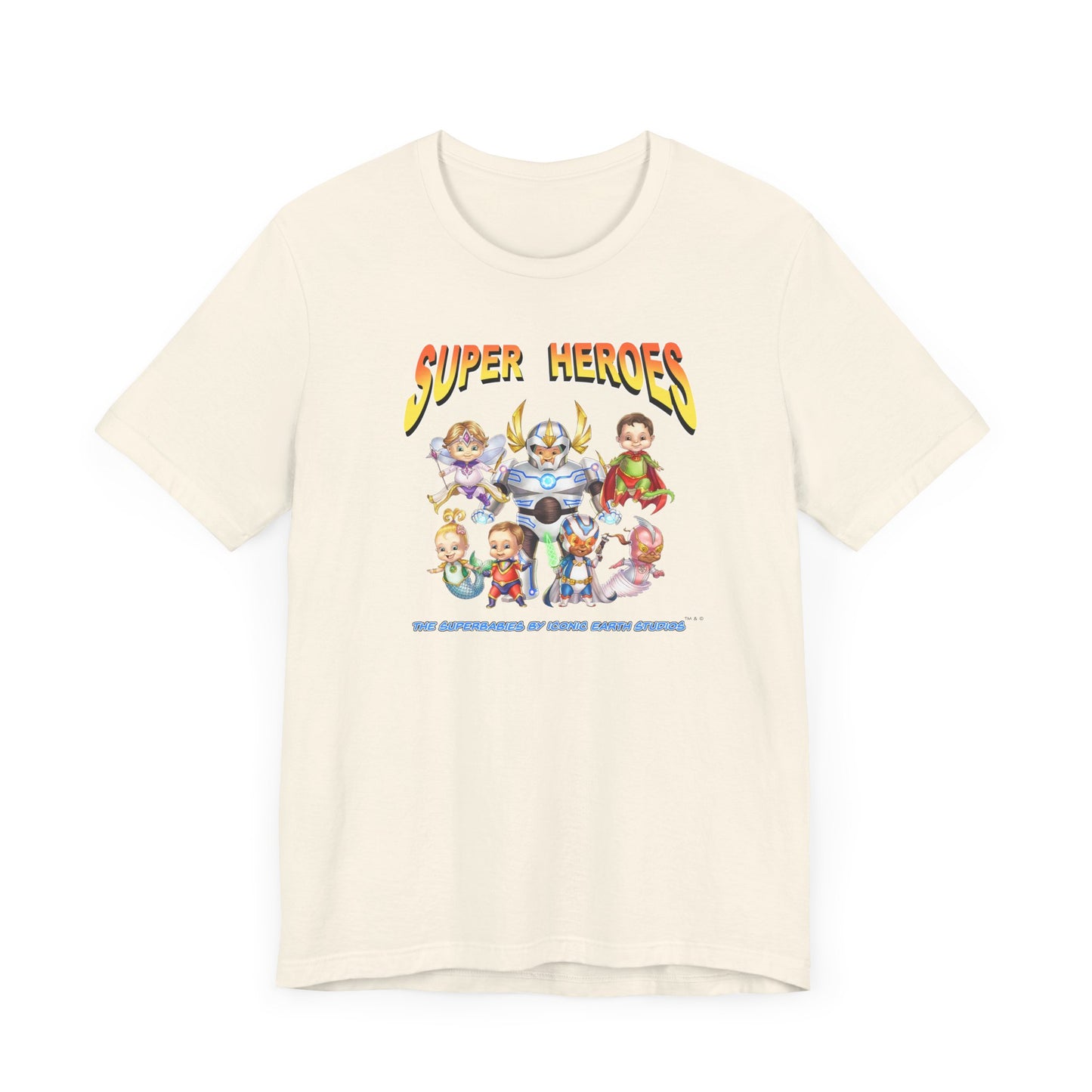 SUPER HEROES  - The Superbabies by ICONIC EARTH STUDIOS - Adult Unisex Jersey Short Sleeve Tee (USA)